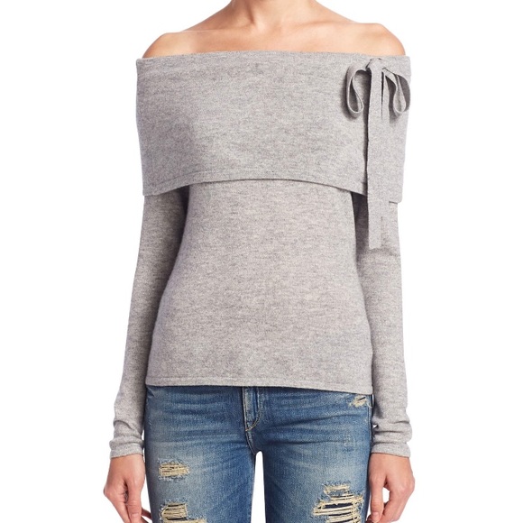 sea bleu Sweaters - Cashmere off shoulder sweater, XS sea bleu Sweaters - Cashmere off shoulder sweater, XS